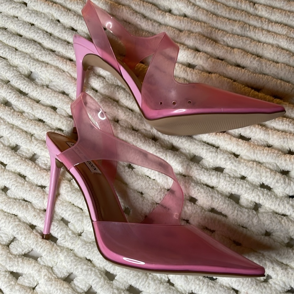 Steve Madden “Vienne” pink, strappy, size 9.5, stiletto heels. Unique. NWOT - Picture 3 of 9